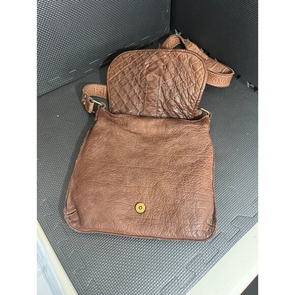 Civico 93 Taupe‎ Crossbody Basket Weave Genuine Leather Made In Italy BOHO - Picture 4 of 11